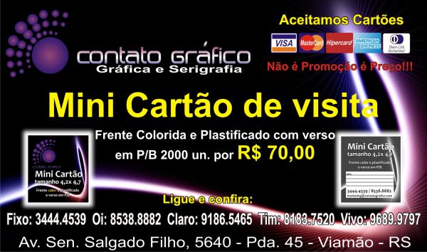 Mini Cartão de visita